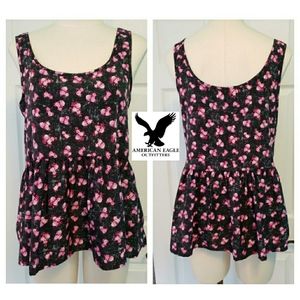 Floral Babydoll Tank Top NWOT